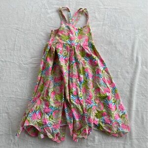 Girls Tommy Bahama Floral Pink and Green Sundress